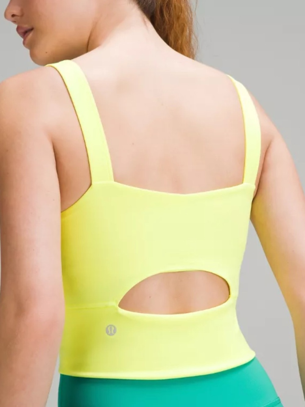 Lululemon Wunder Train Yellow Yoga Sports Bra Crop Top - Size 4